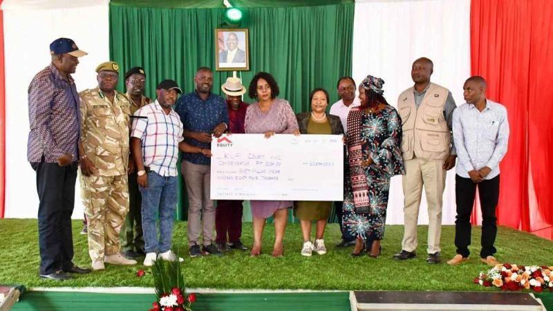 File image of Tourism CS Rebecca Miano during the cheque issuance ceremony.